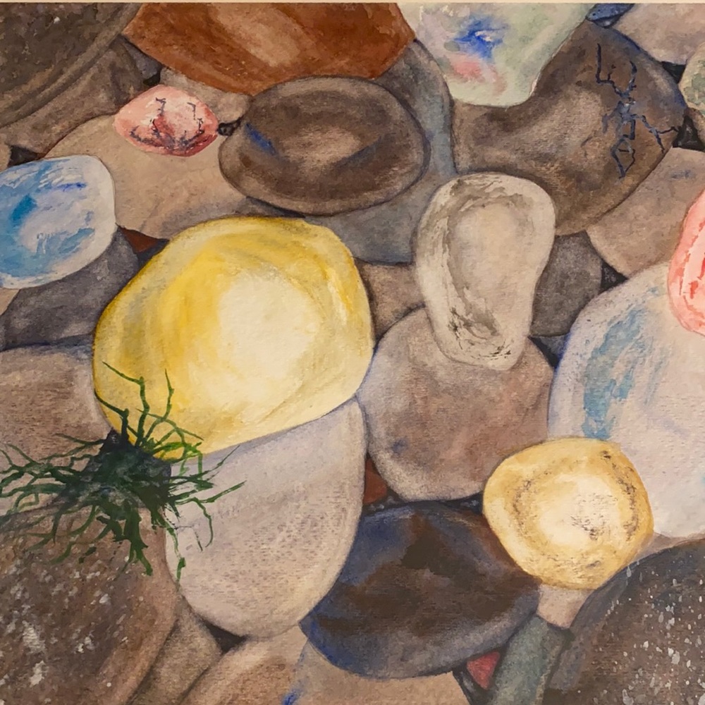 Original Watercolor 16x20 Sea Floor